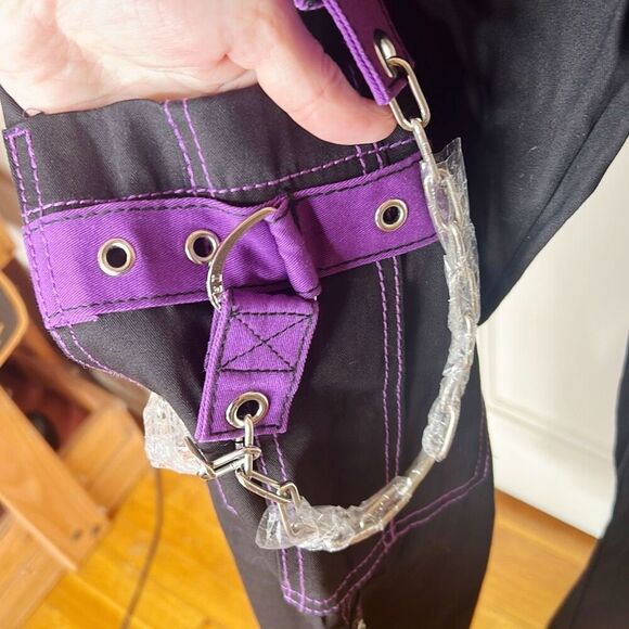 Tripp Black & Purple Street Pants Black/Purple Plus Size 17/38” Nwot - Picture 6 of 10